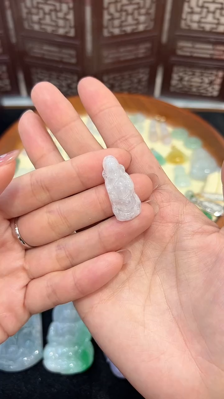 【闪购商品】翡翠吊坠(不含链)未镶嵌06缅甸天然翡翠财神爷