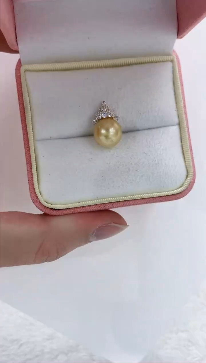 【闪购商品】海水珍珠吊坠(不含链)14K金镶嵌海水珍珠吊坠