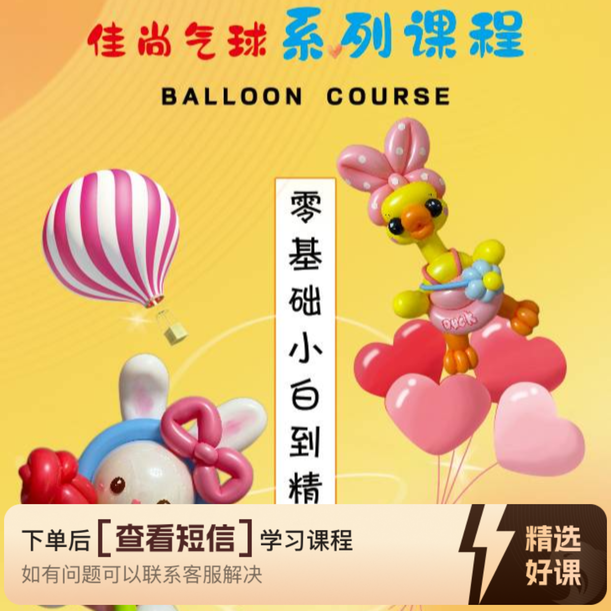 佳尚创意气球全系列课程（留意短信解锁课程）