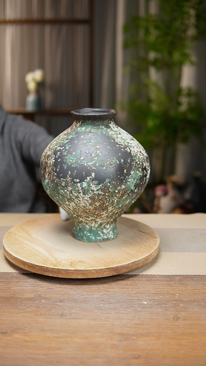 【闪购商品】陶瓷花器涂鸦绿灯笼