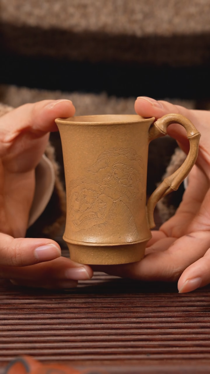 【闪购商品】紫砂茶宠紫砂竹节杯