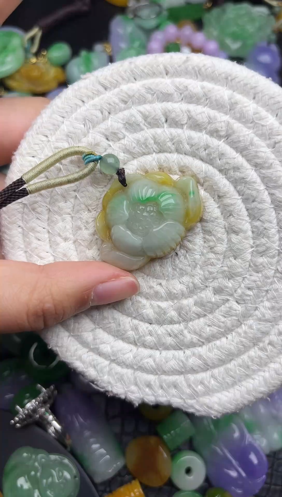 颈饰未镶嵌翡翠缅甸翡翠吊坠