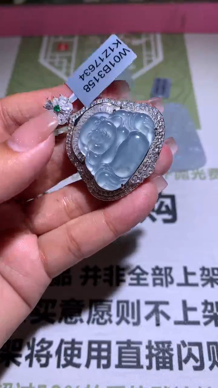 【闪购商品】翡翠颈饰银S925镶嵌净货-多样性发货