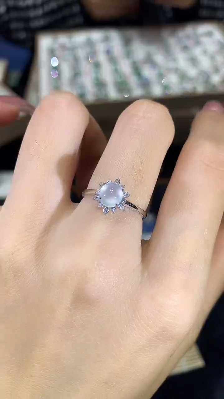 【闪购商品】翡翠戒指18K金镶嵌翡翠戒指WXY