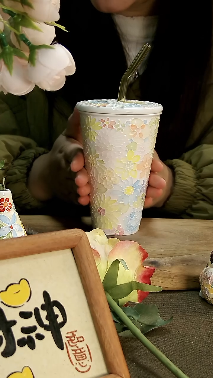 【闪购商品】万花沥线陶瓷杯杯杯