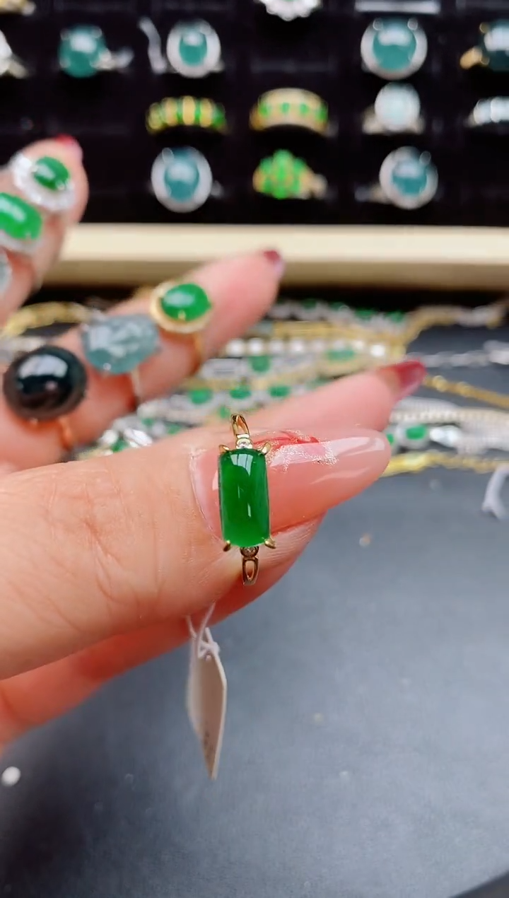 【闪购商品】翡翠戒指银S925镶嵌508050