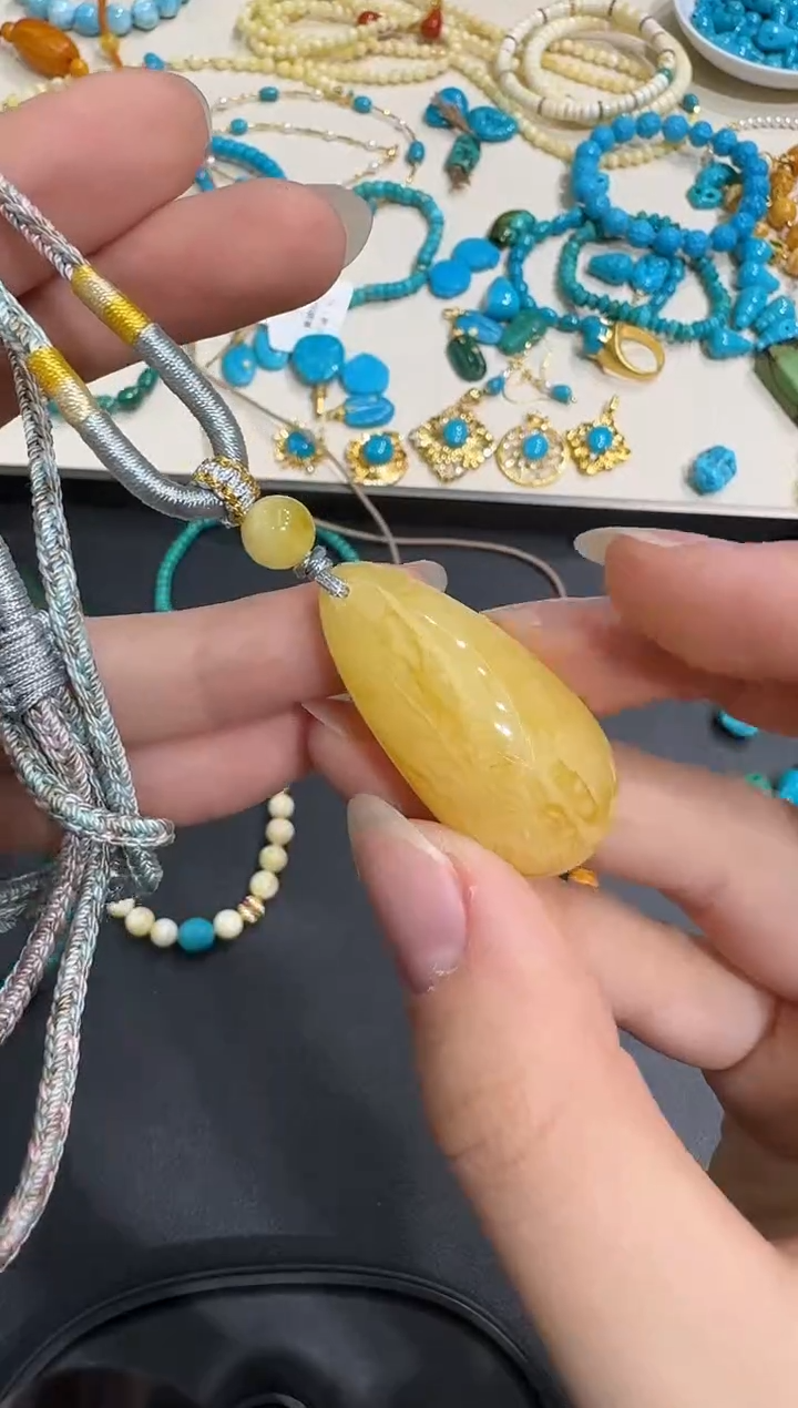 琥珀颈饰未镶嵌X0102-1195-246