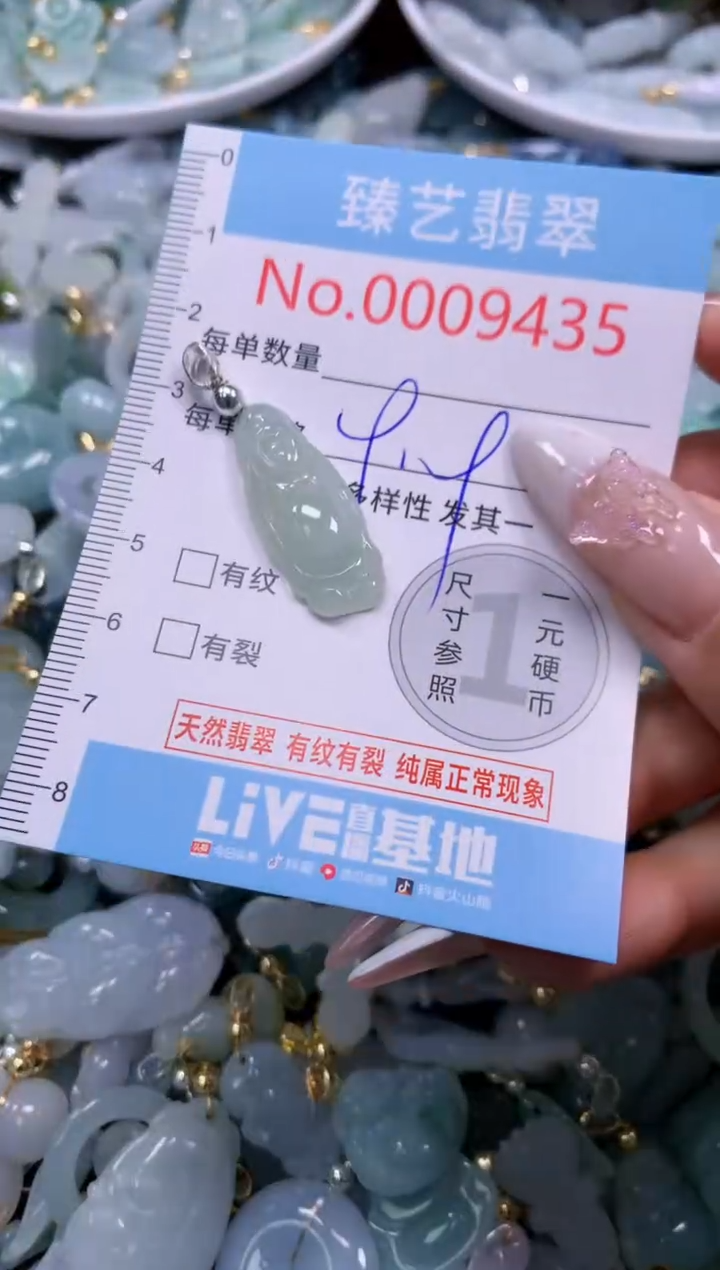 翡翠未镶嵌颈饰9435