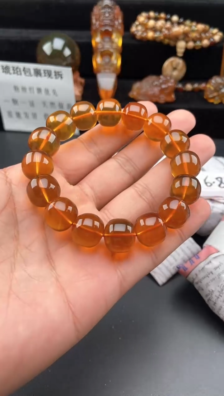 【闪购商品】琥珀手链未镶嵌老型珠手串