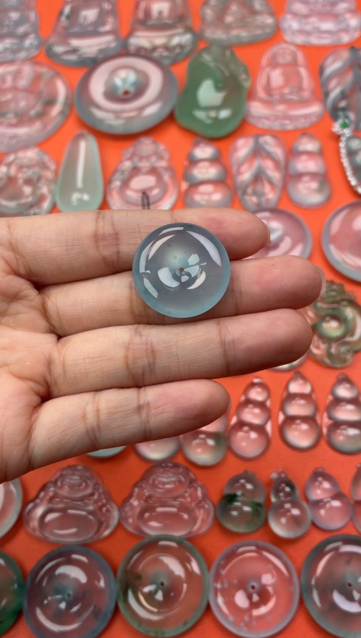 吊坠(不含链)未镶嵌翡翠64 平安扣 23.7 5.3