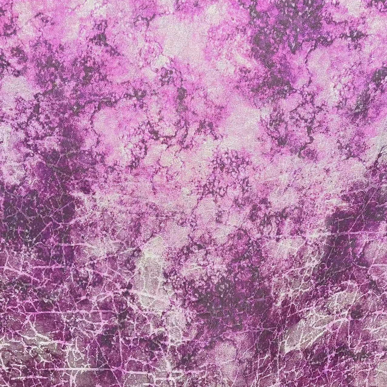 【正品香云纱】紫色龟裂纹高端香云纱真丝面料