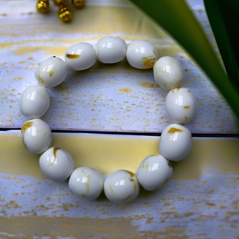 【喜子】瓷白之帕14m手链-QW3132多样性发一