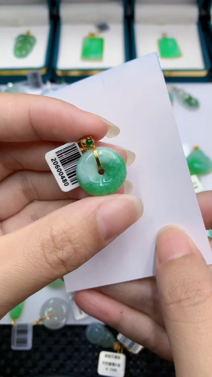 【闪购商品】翡翠颈饰18K金镶嵌            8