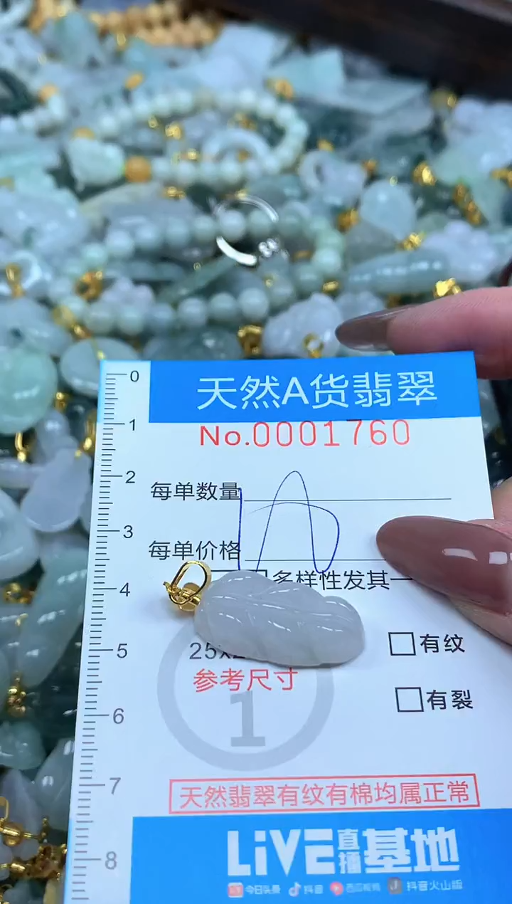 颈饰未镶嵌翡翠净货挂件-1760