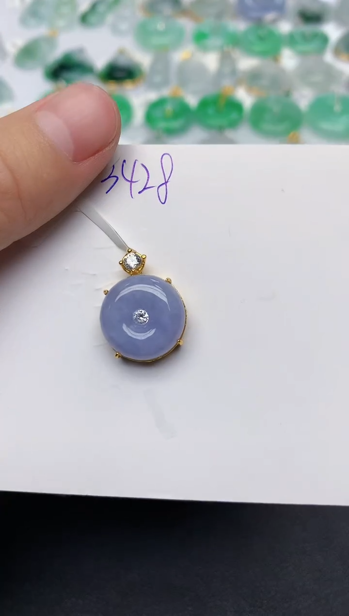 颈饰未镶嵌翡翠 天然缅甸A货翡翠百元以上9元证书费自理