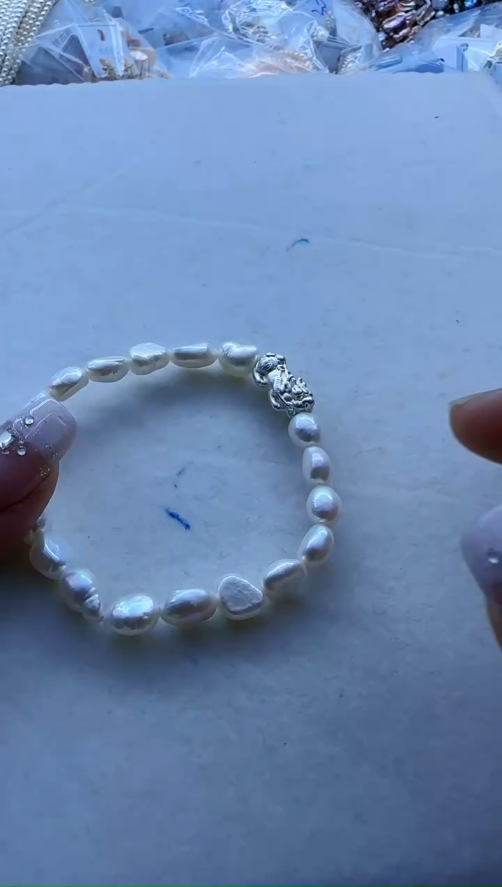 【闪购商品】淡水珍珠手链银S925镶嵌500