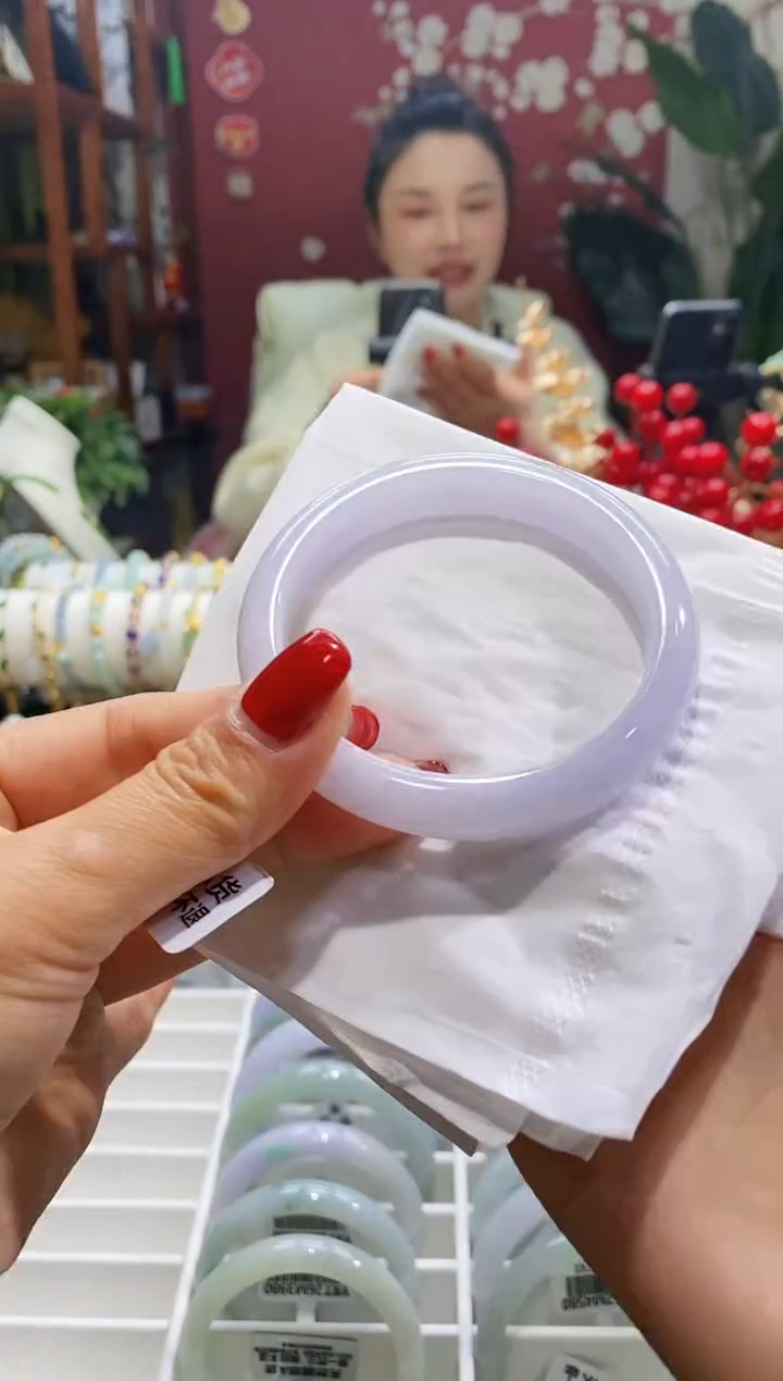 【闪购商品】翡翠手镯未镶嵌133冰粉紫57-58/11.6*7.6