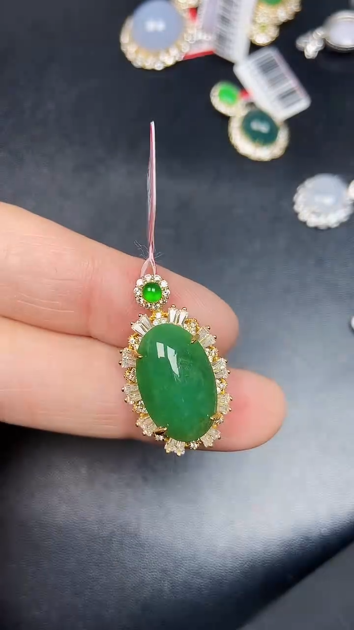 银S925镶嵌戒指翡翠2440