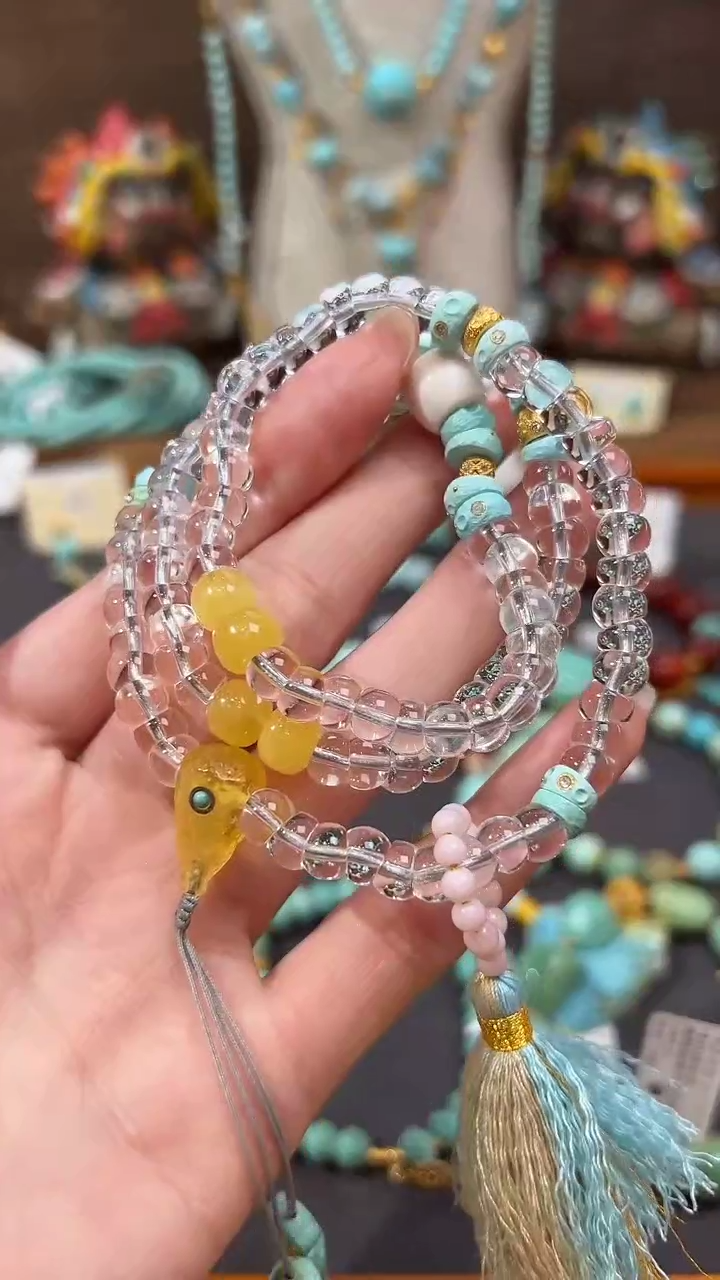 【闪购商品】18K金镶嵌颈饰水晶白水晶项链