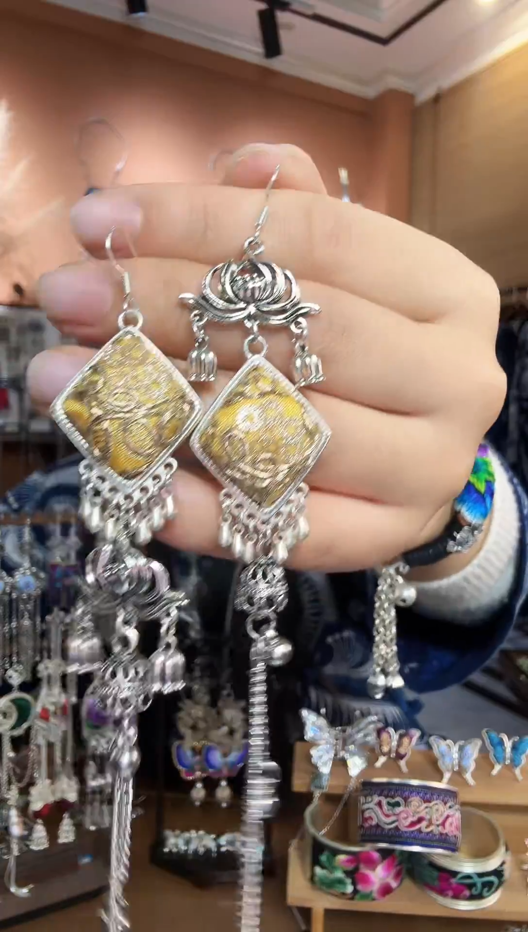 刺绣纯手工民族风耳环