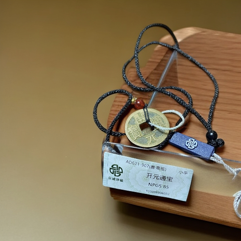 【小哥】开元项链真品古钱币众诚评级85分同分随机发Z099