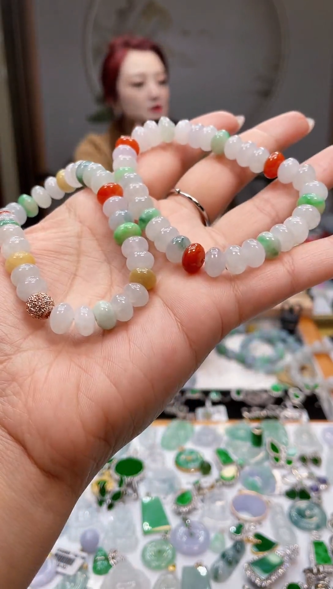 颈饰未镶嵌翡翠手串多样性发一