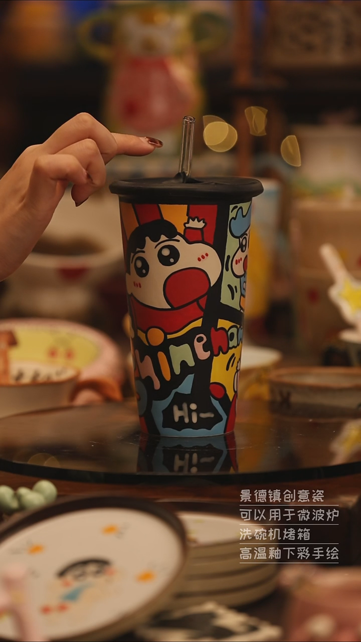 陶瓷景德镇可爱陶瓷釉下彩绘设计师款