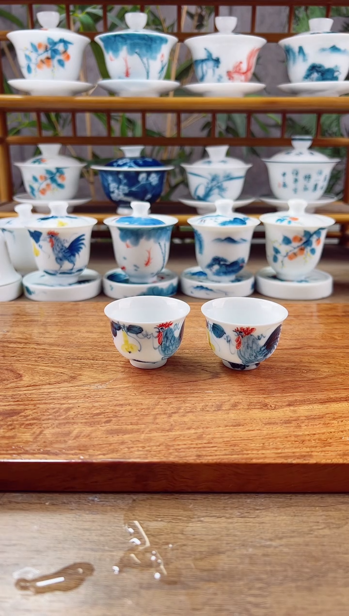 【闪购商品】微瑕葫芦公鸡美人杯2个
