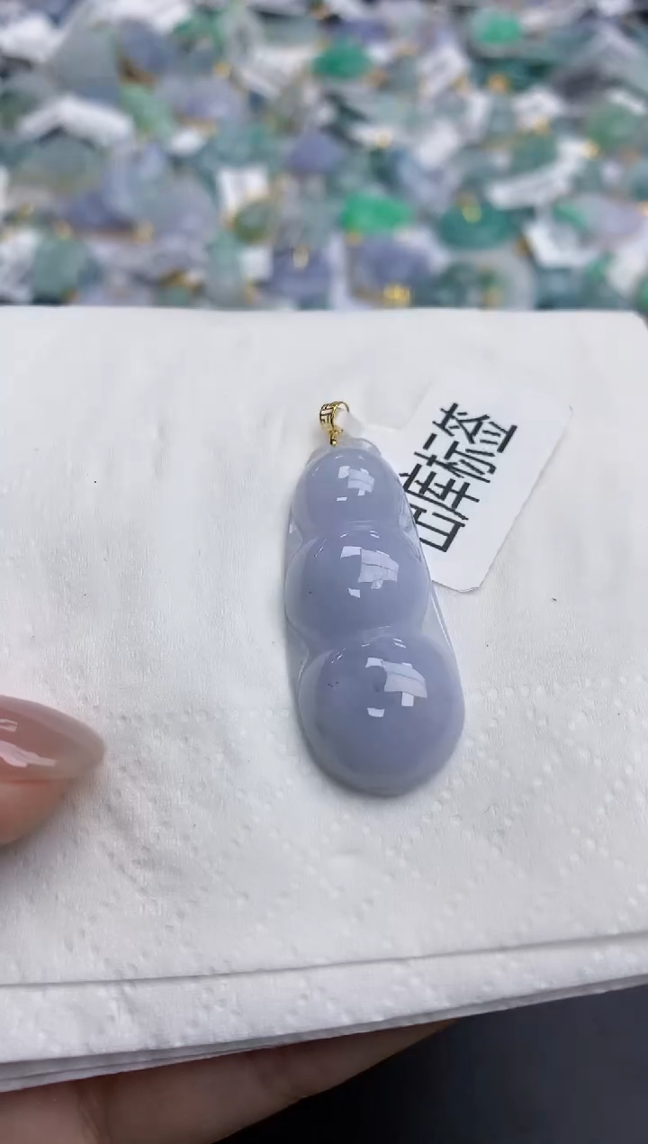 【闪购商品】翡翠颈饰18K金镶嵌天然缅甸翡翠A货