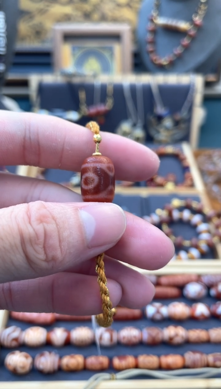 玛瑙/玉髓颈饰未镶嵌美泓二眼手编绳