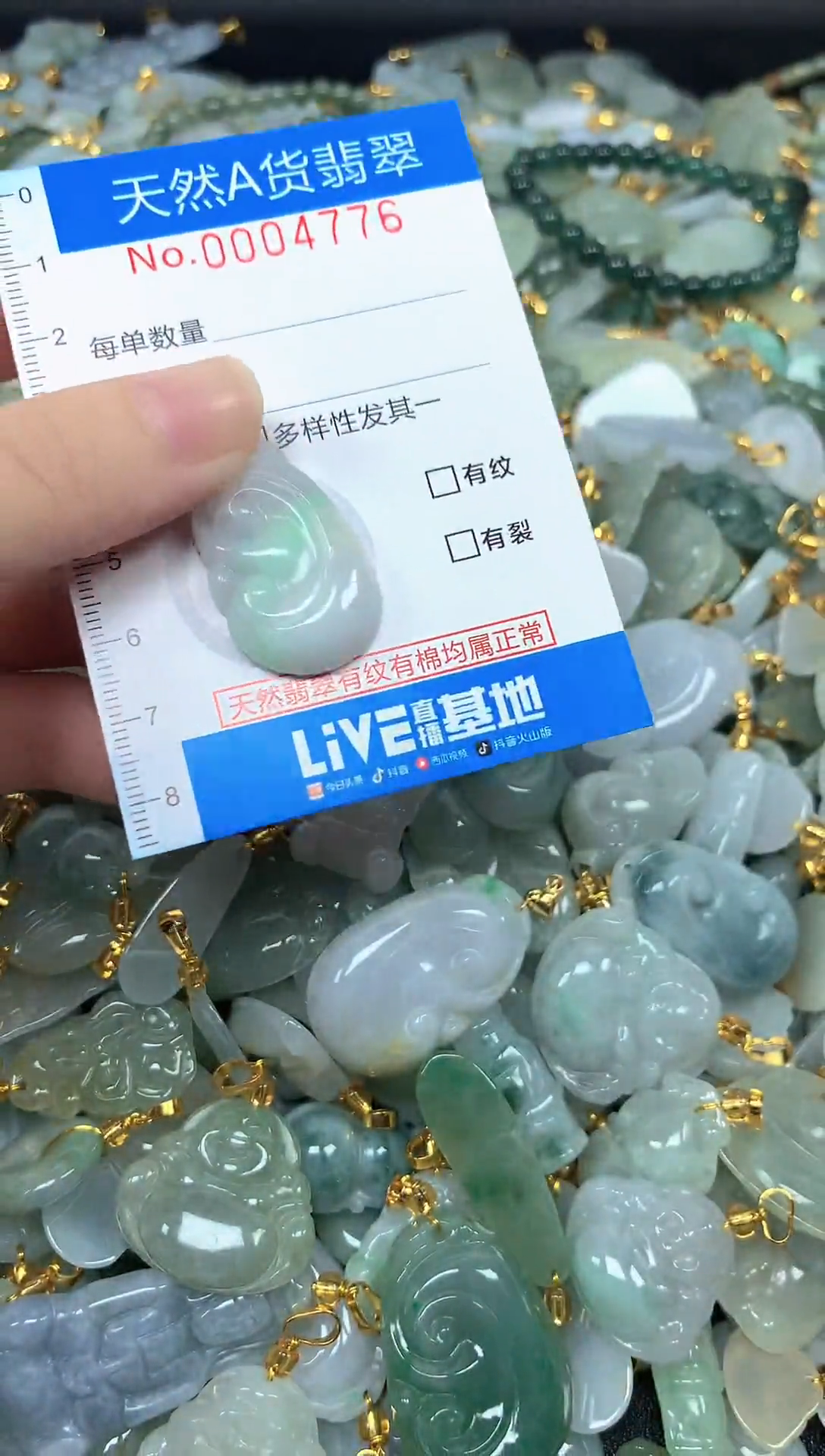 颈饰未镶嵌翡翠净货挂件-4776