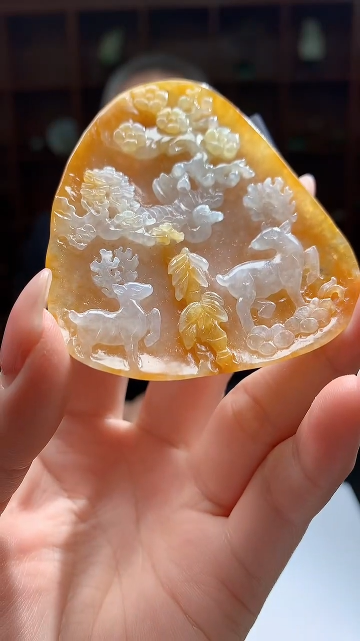 【闪购商品】定制翡翠未镶嵌8046jj-毛货挂件30