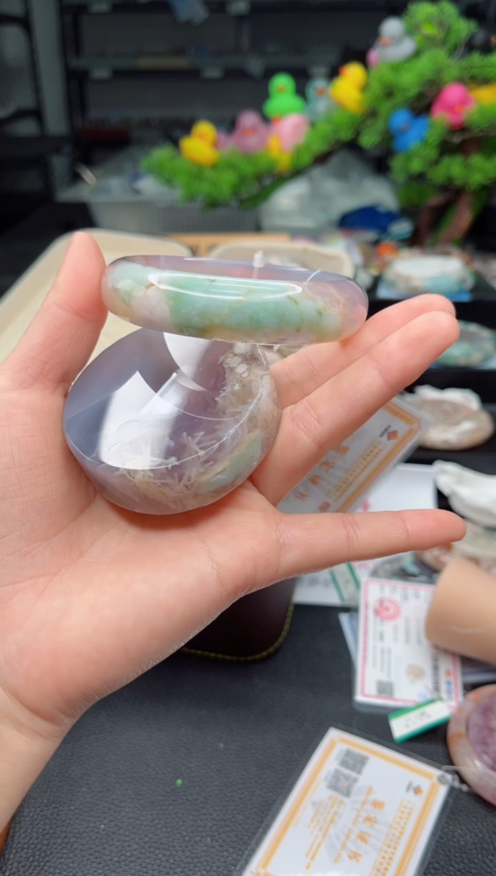 【闪购商品】石英质玉未镶嵌手镯62圈口（赠送镯心）S9083