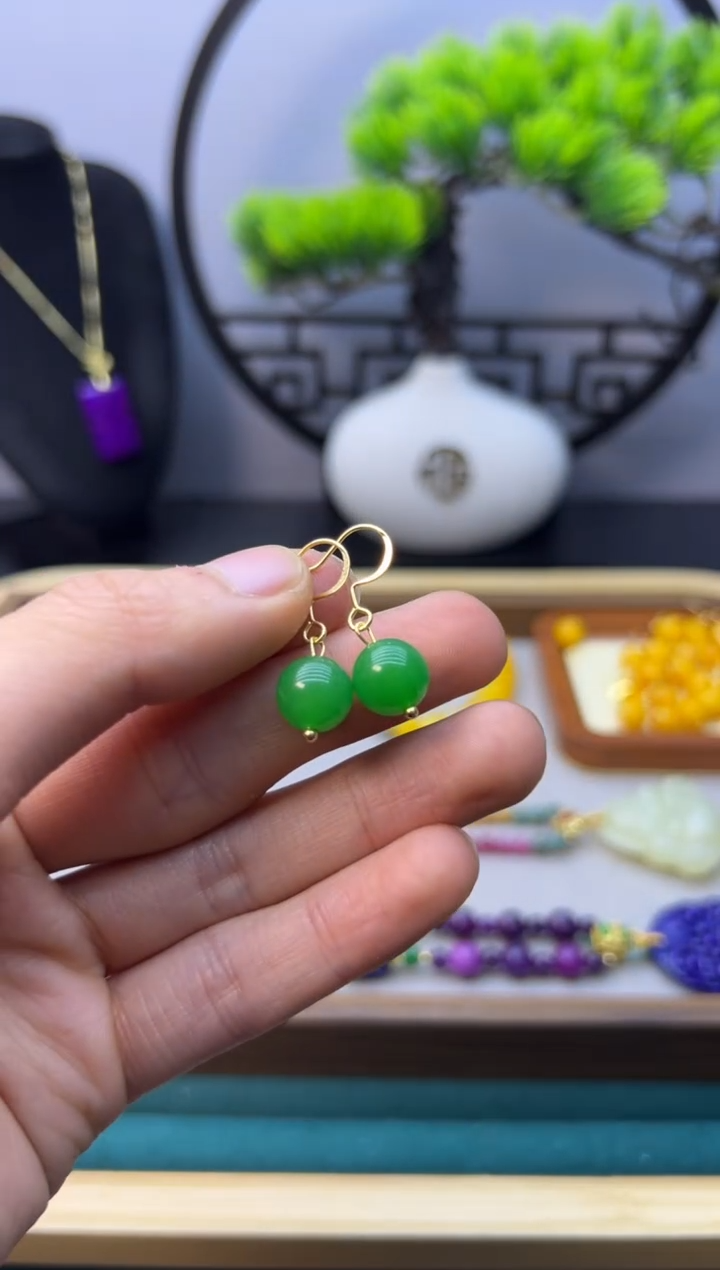 【闪购商品】翡翠颈饰14K金镶嵌E327         