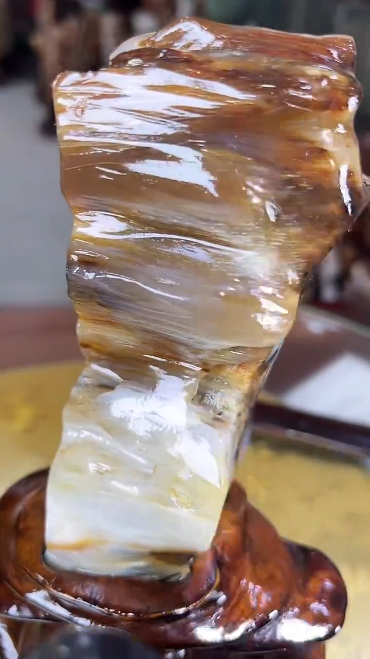 未镶嵌珠宝奇石硅化玉缅甸天然树化玉摆件