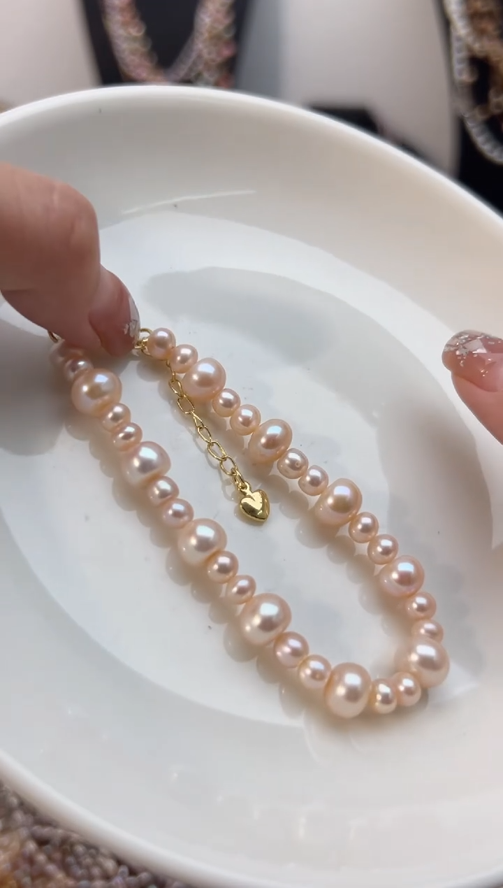 未镶嵌淡水珍珠34珍珠手链