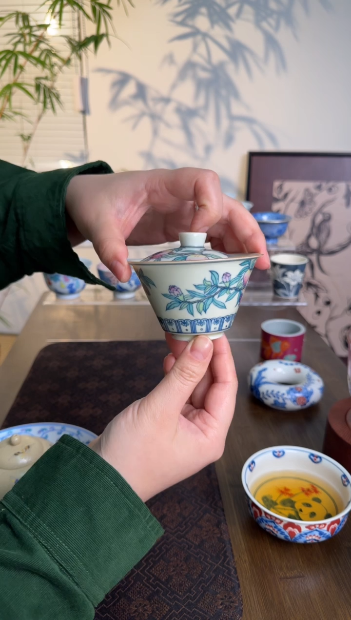 【闪购商品】景德镇手绘盖碗盖碗