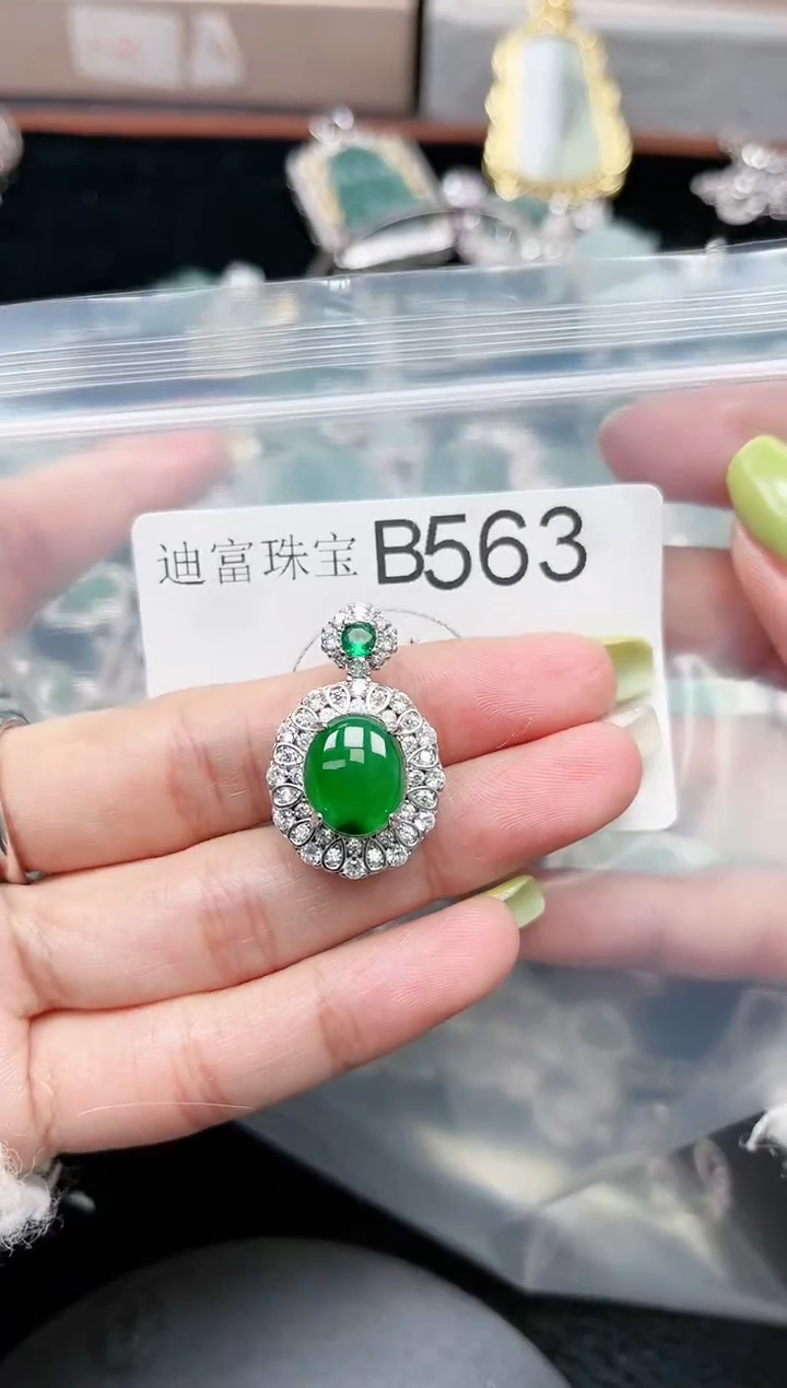 【闪购商品】翡翠颈饰未镶嵌563赠皮绳