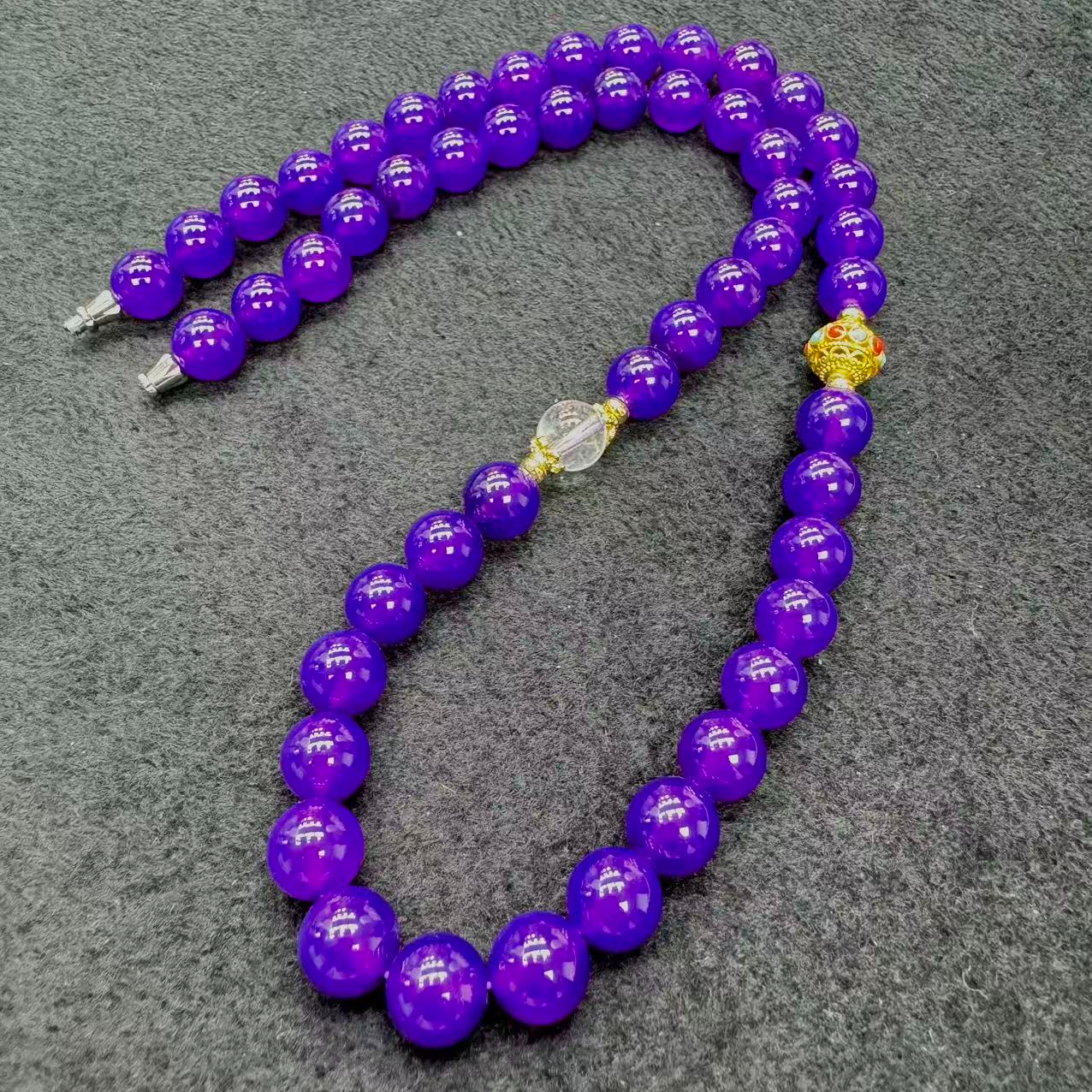  【刘少文】卡10左右紫舒龙晶玛瑙项链-ML-E151