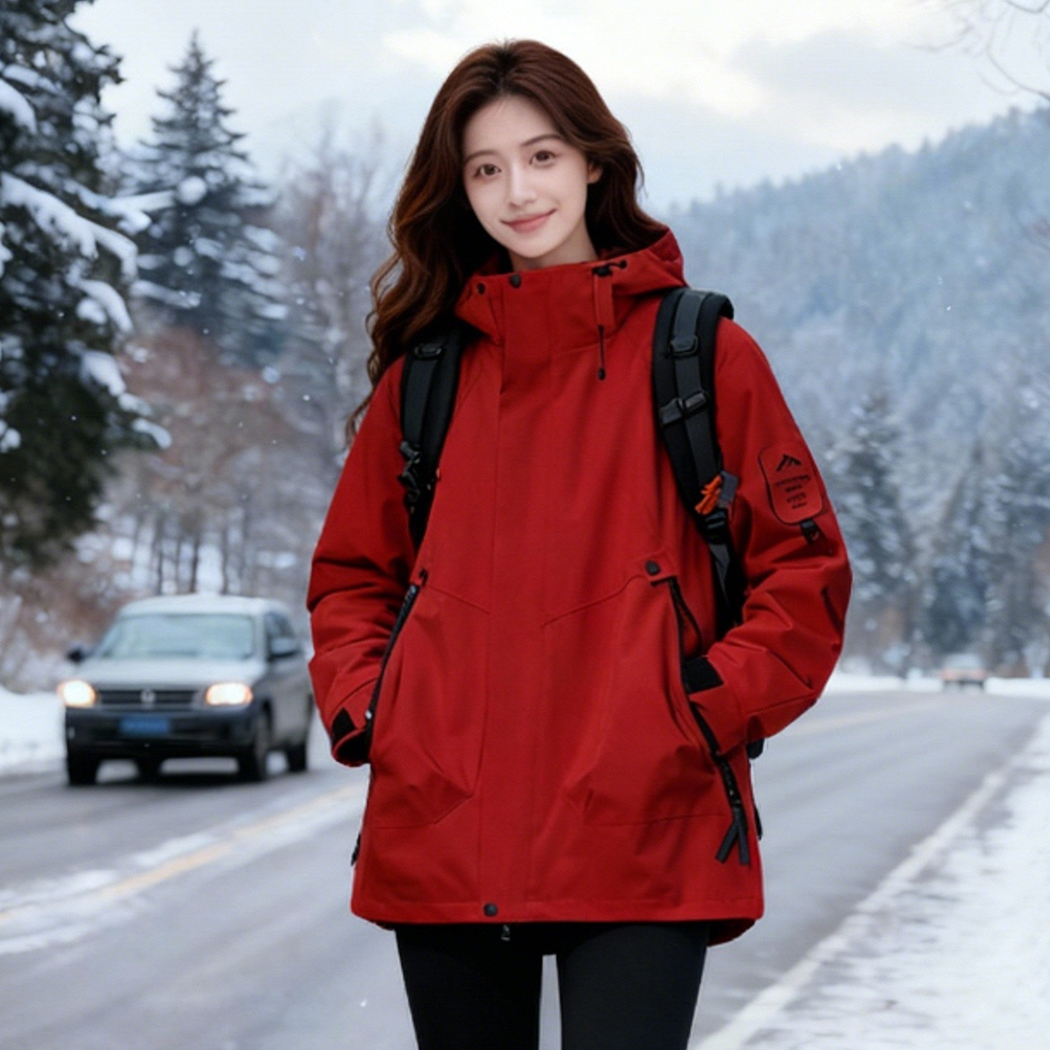 【抓绒内胆】户外防风外套三合一/单衣防水登山服可拆卸内胆