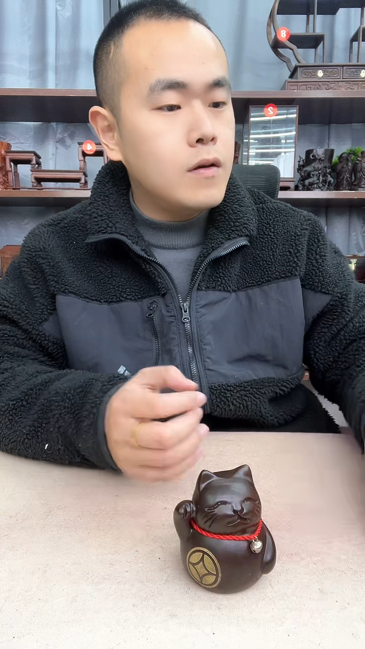 【闪购商品】乌木类端景台1497小李红木工艺品