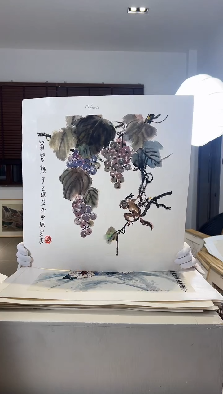 【闪购商品】版画耿玉琨限量作品亲签盖章版画S