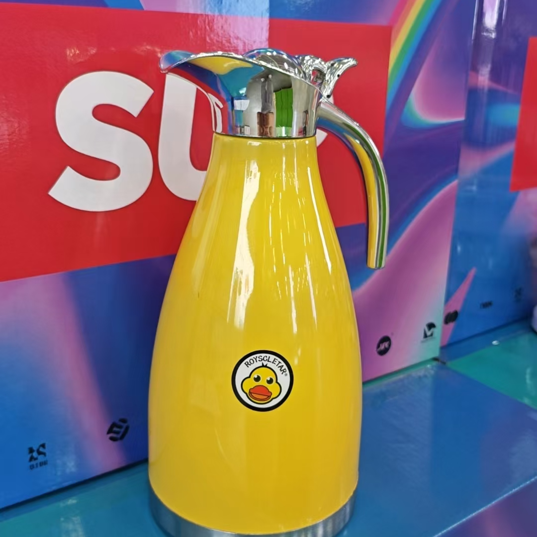 小黄鸭咖啡壶家用大容量防烫保温壶不锈钢保温壶