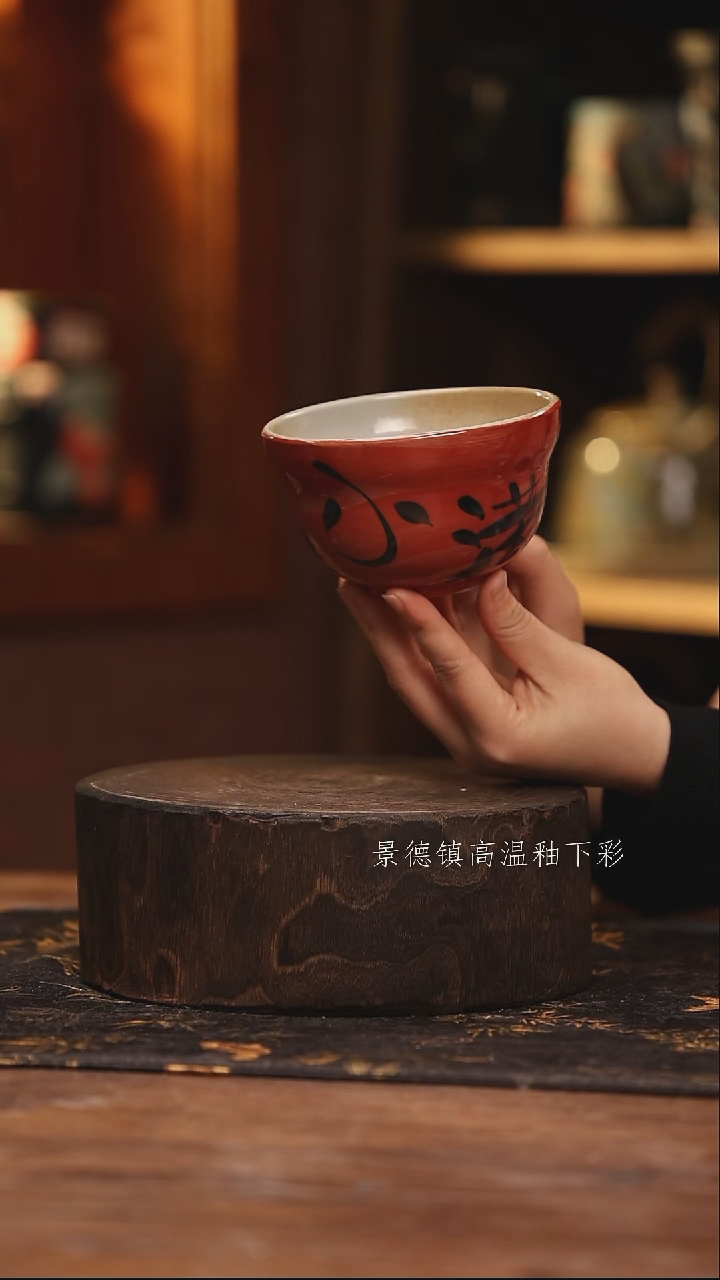 陶瓷  景德镇高温釉下手绘陶瓷@L678@