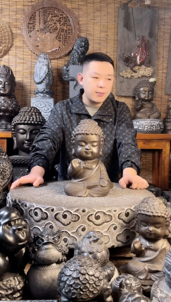 【闪购商品】30宝宝佛天然青石雕刻