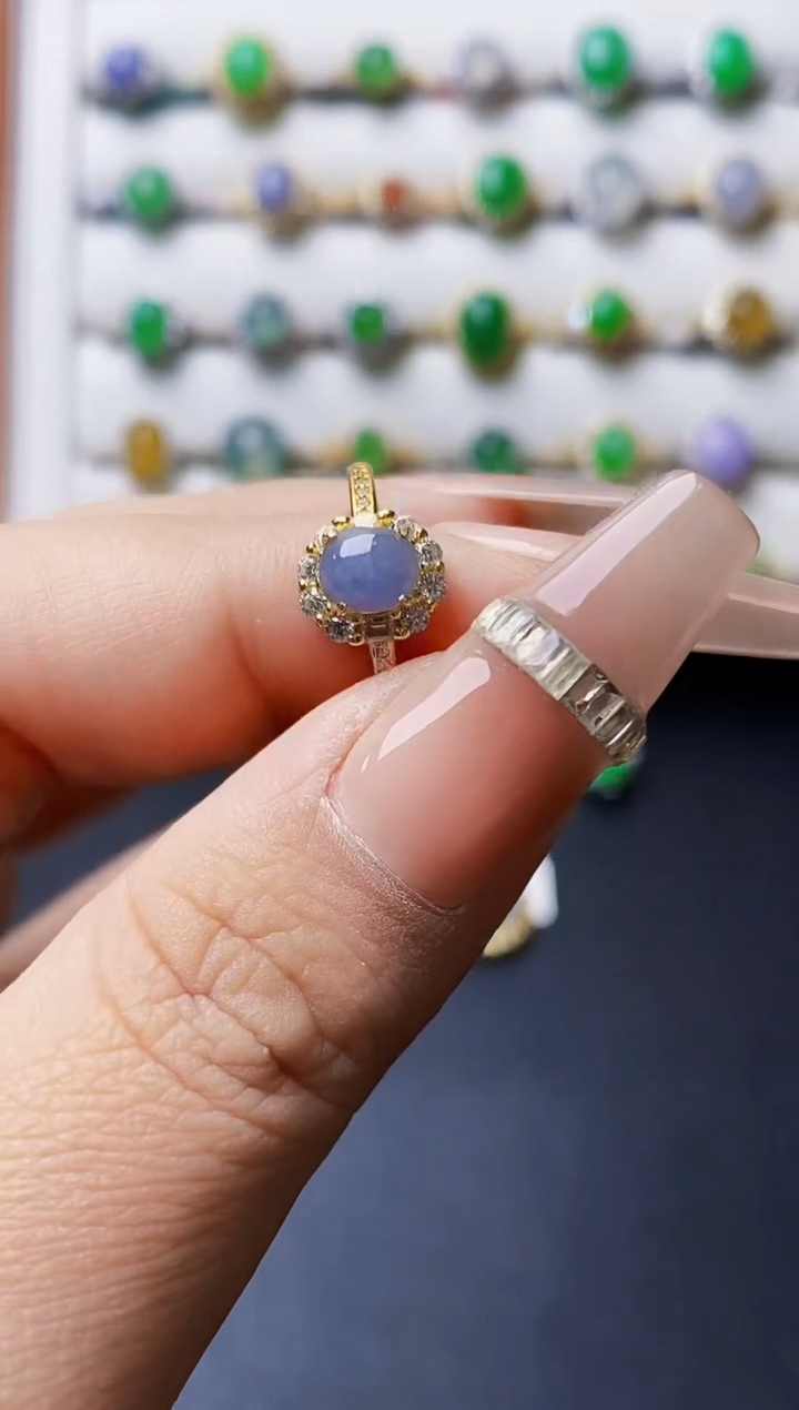 银S925镶嵌戒指翡翠1171