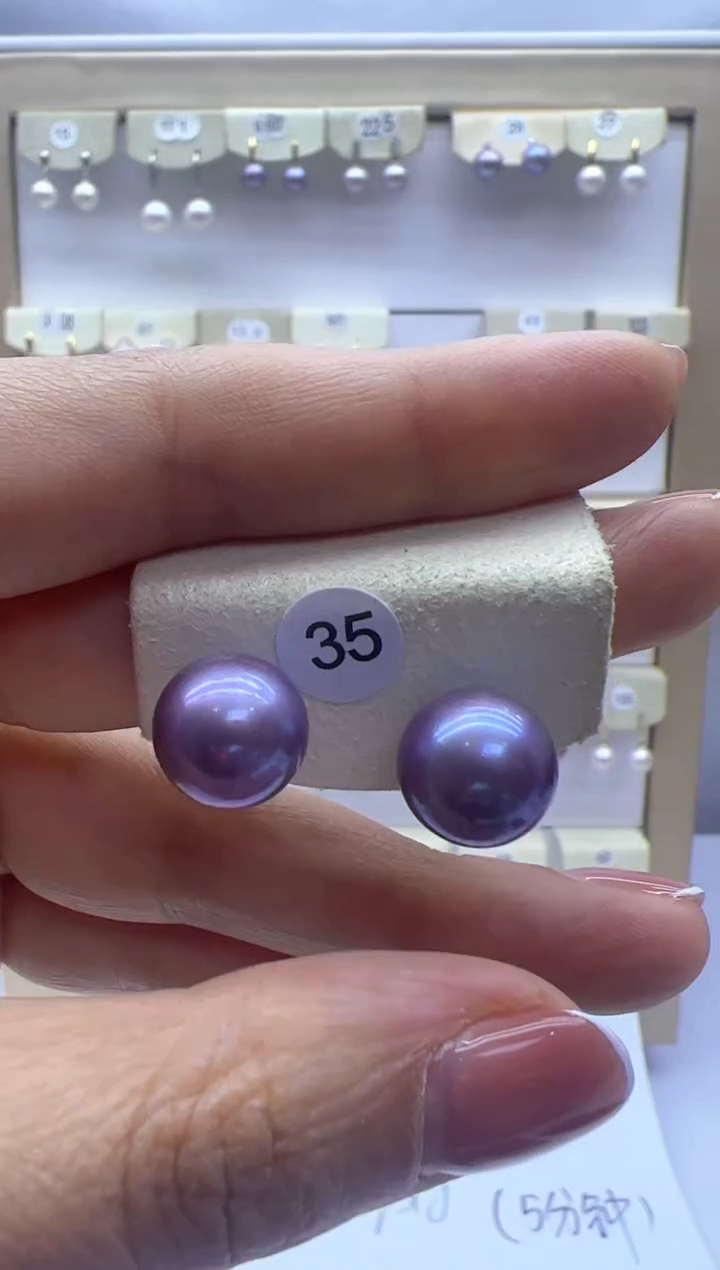 【闪购商品】淡水珍珠耳饰银S925镶嵌35