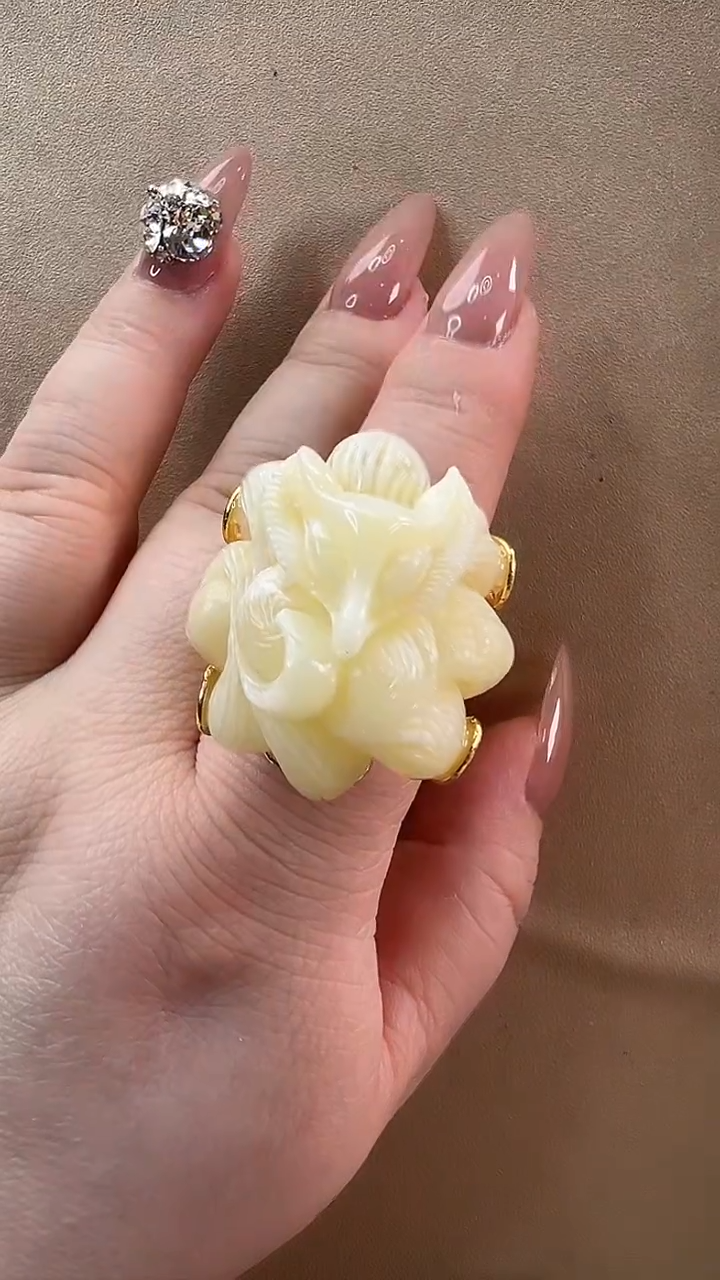 【闪购商品】琥珀戒指未镶嵌戒指