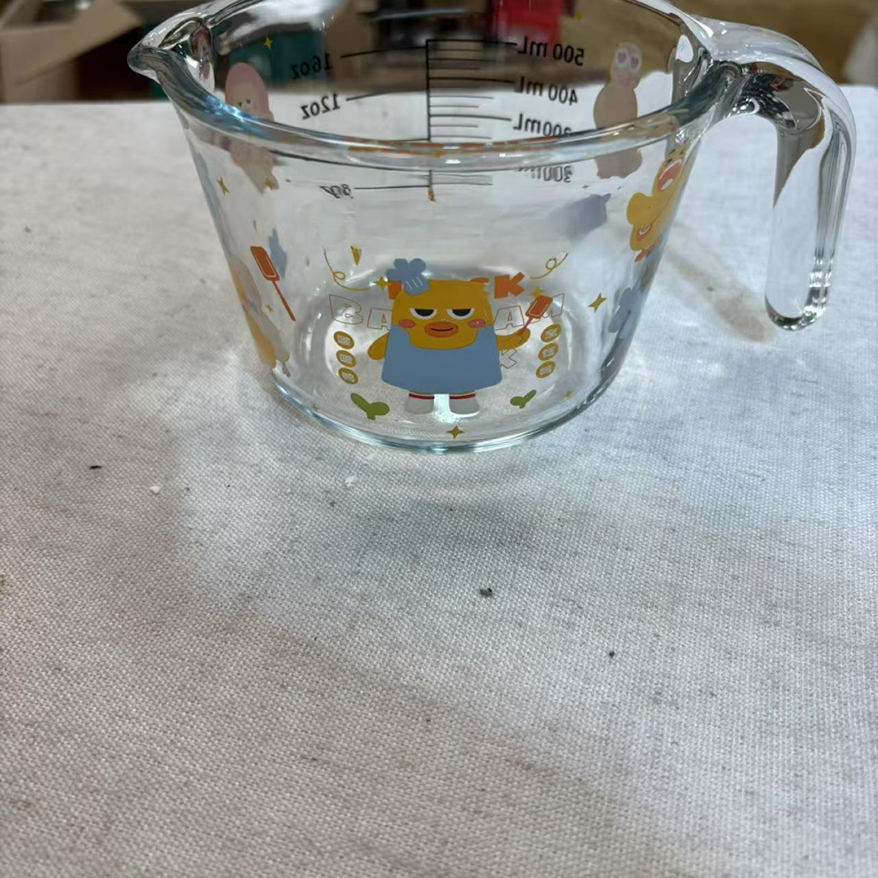 T104玻璃量杯加厚带刻度无盖