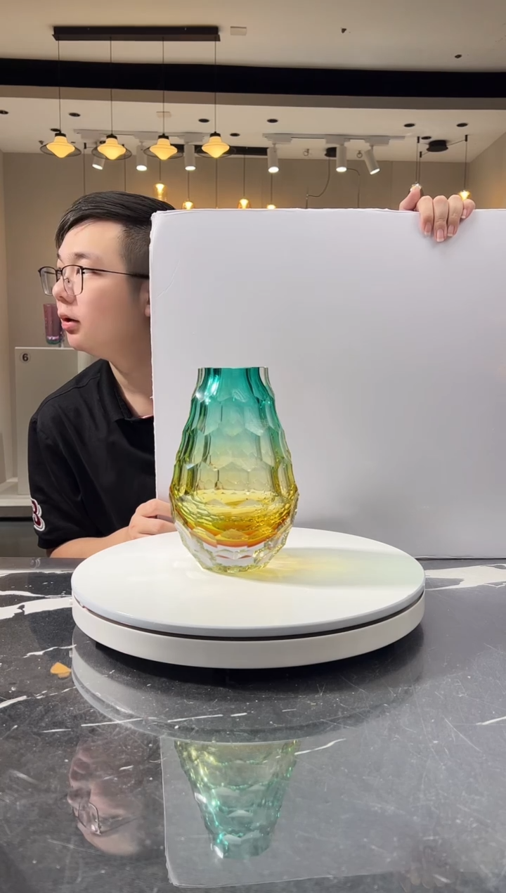 摆件巴比特美学-蓝金小花器